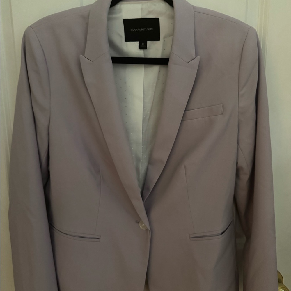 Banana Republic Lavendar  Classic Blazer/Jacket with Single Button Closure